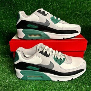 Nike Air Max 90 LTR Youth Evergreen Aura Cool Grey Sneaker Shoes CD6864-300